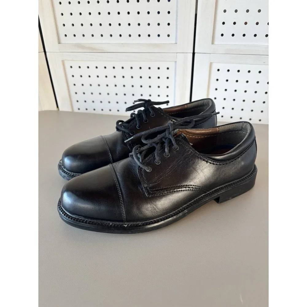 Dockers Genuine Leather / Man‎ Made Dress Shoes Black Lace Up Oxford 10.5M